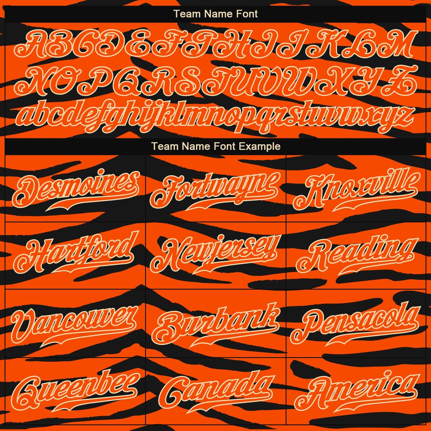 Custom Orange Orange-Black 3D Pattern Design Tiger Authentic Baseball Jersey view 4
