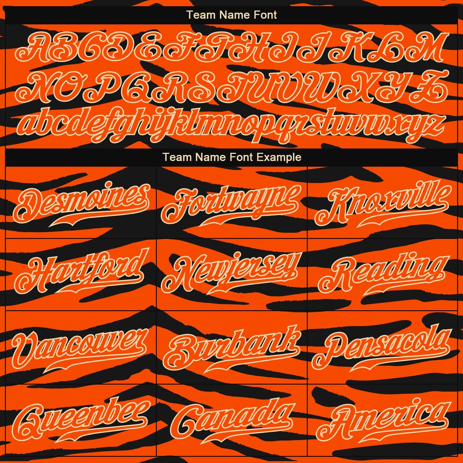 Custom Orange Orange-Black 3D Pattern Design Tiger Authentic Baseball Jersey view 4