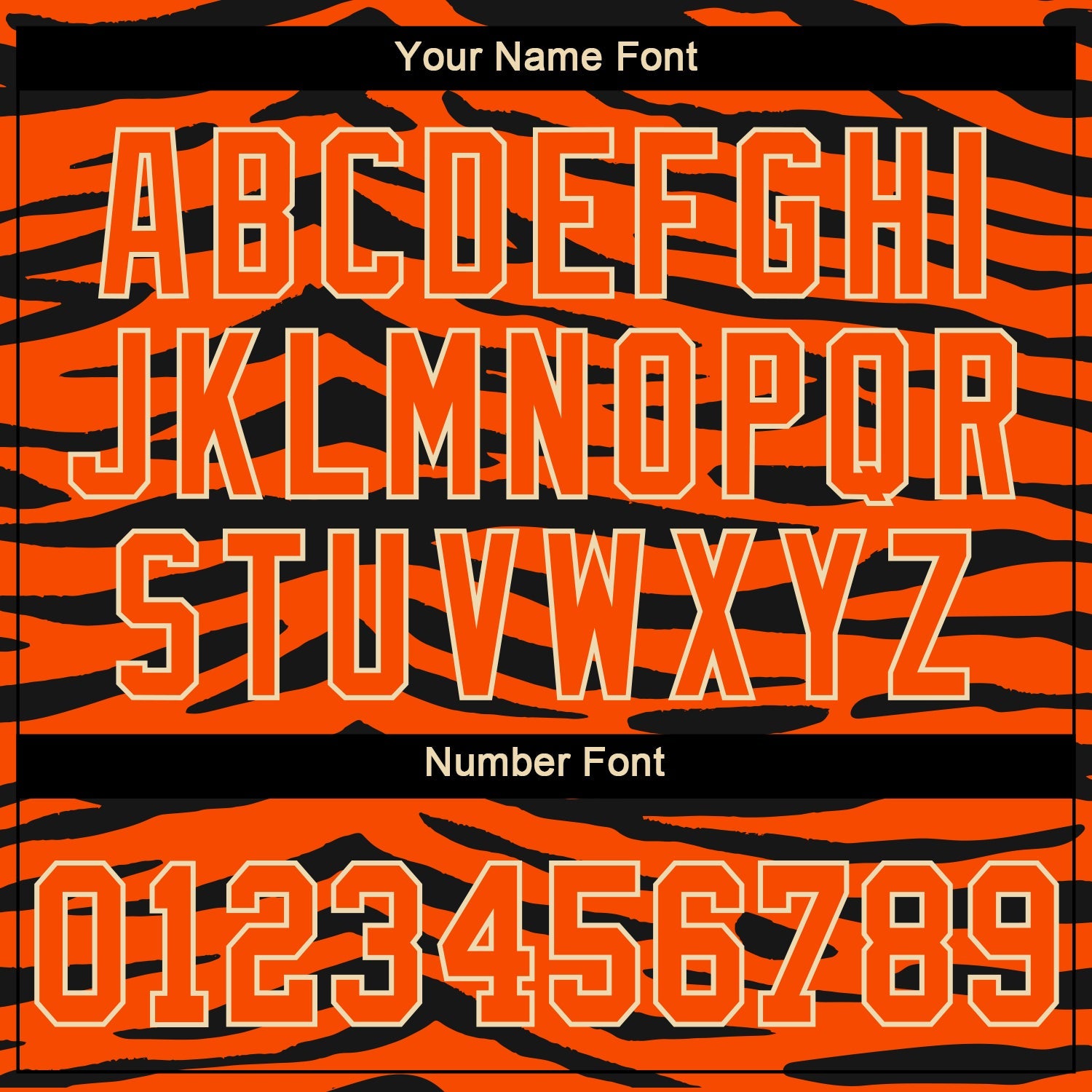Custom Orange Orange-Black 3D Pattern Design Tiger Authentic Baseball Jersey view 5