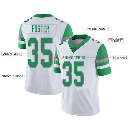 Custom P.Eagles Stitched American Football Jerseys Personalize Birthday Gifts White Jersey view 2