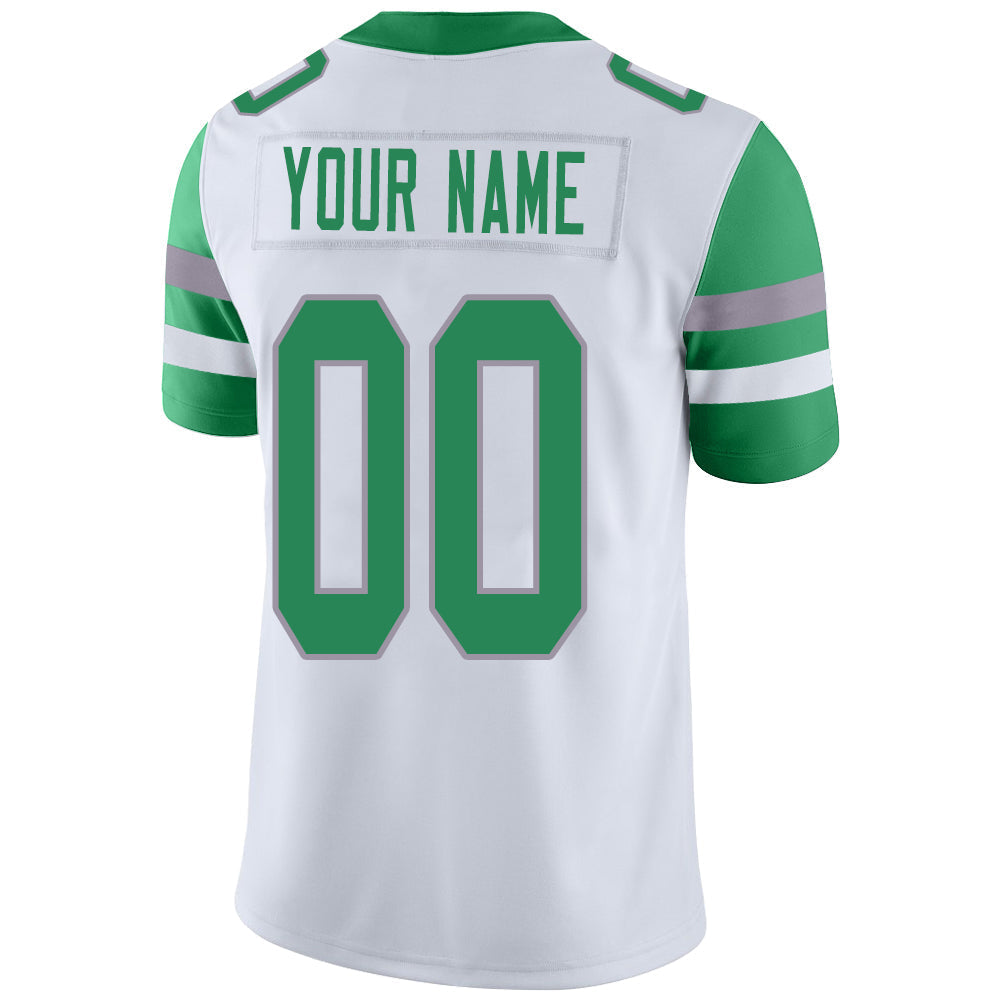 Custom P.Eagles Stitched American Football Jerseys Personalize Birthday Gifts White Jersey view 3