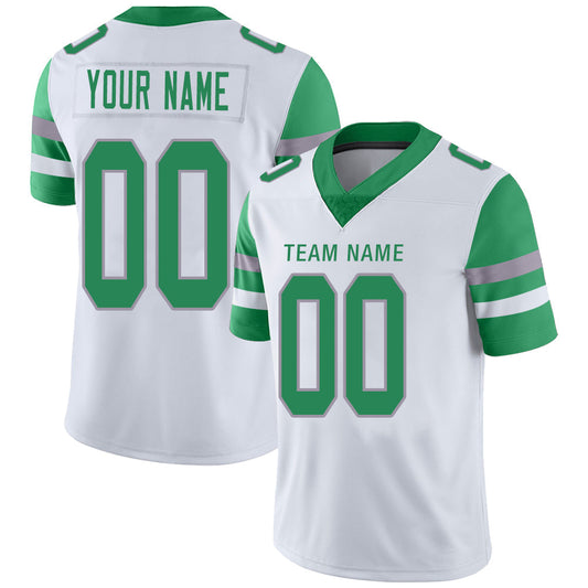 Custom P.Eagles Stitched American Football Jerseys Personalize Birthday Gifts White Jersey - Main View