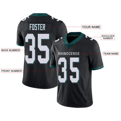 Custom P.Eagles Stitched American Football Jerseys Personalize Birthday Gifts Black Jersey view 2