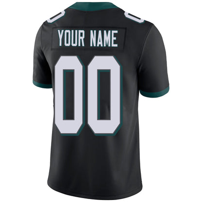 Custom P.Eagles Stitched American Football Jerseys Personalize Birthday Gifts Black Jersey view 3