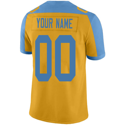 Custom P.Eagles Stitched American Football Jerseys Personalize Birthday Gifts Gold Jersey view 3
