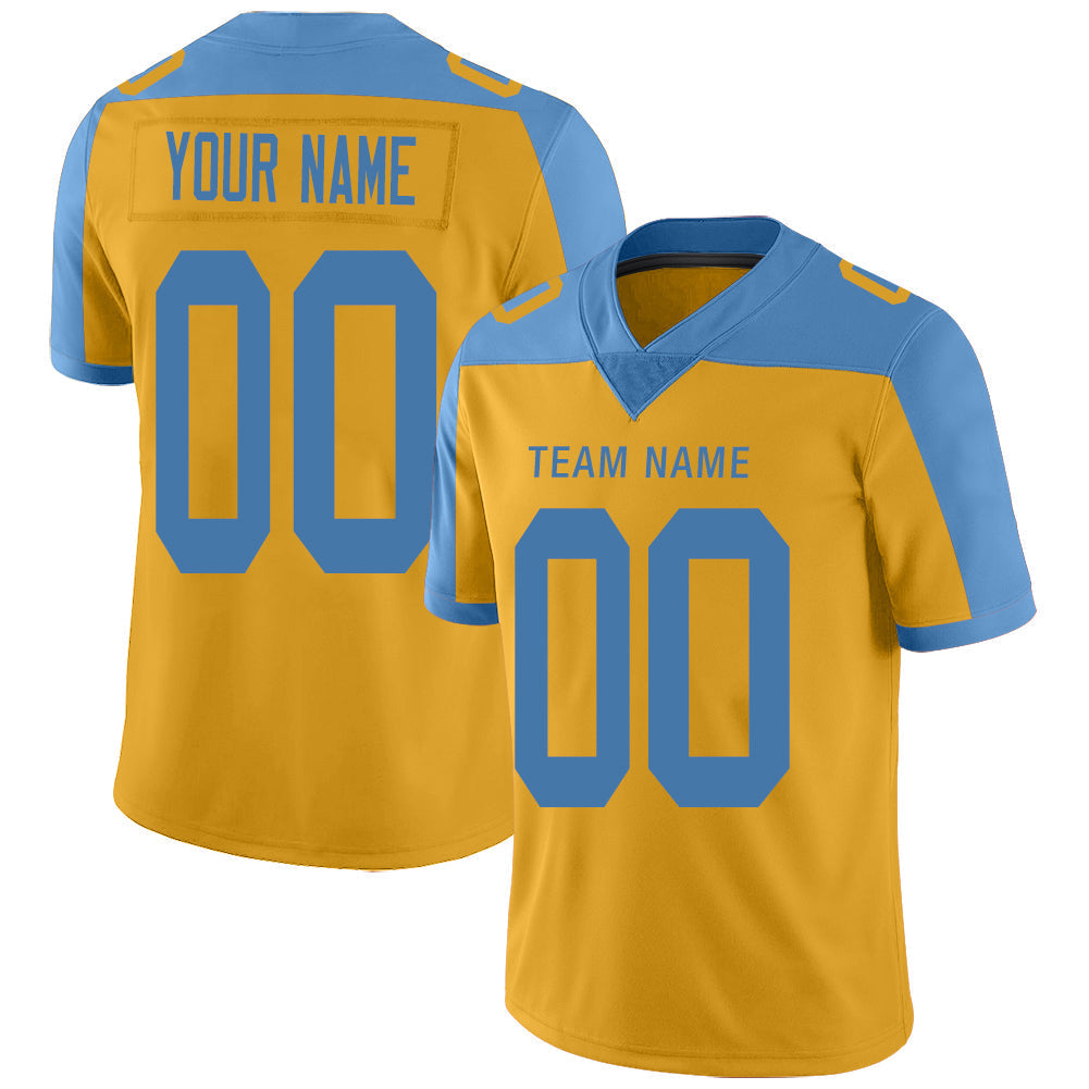 Custom P.Eagles Stitched American Football Jerseys Personalize Birthday Gifts Gold Jersey - Main View