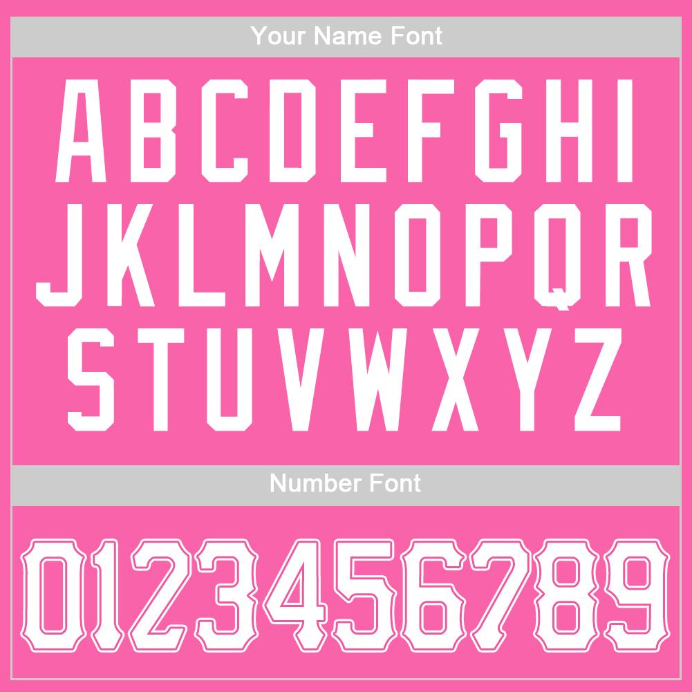 Custom Pink White Authentic Baseball Jersey view 4