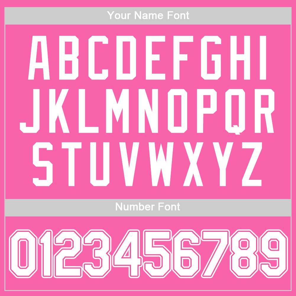 Custom Pink White Authentic Baseball Jersey view 4