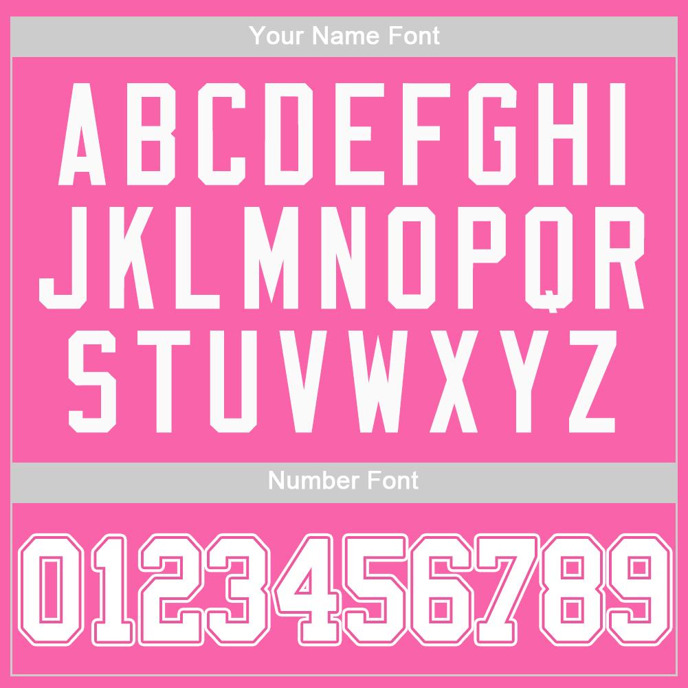 Custom Pink White Authentic Baseball Jersey view 4