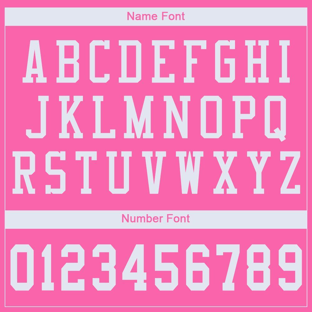 Custom Pink White Mesh Authentic Football Jersey view 5