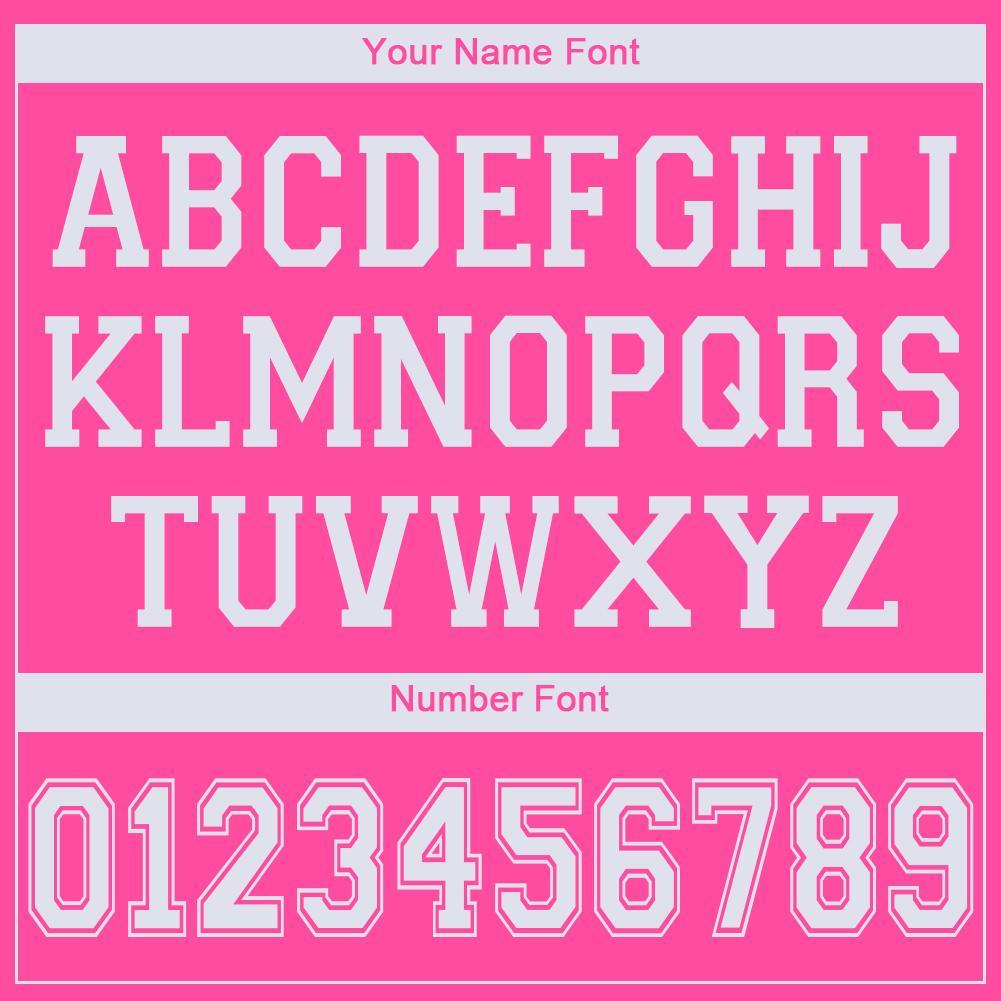 Custom Pink White V-Neck Basketball Jersey view 3