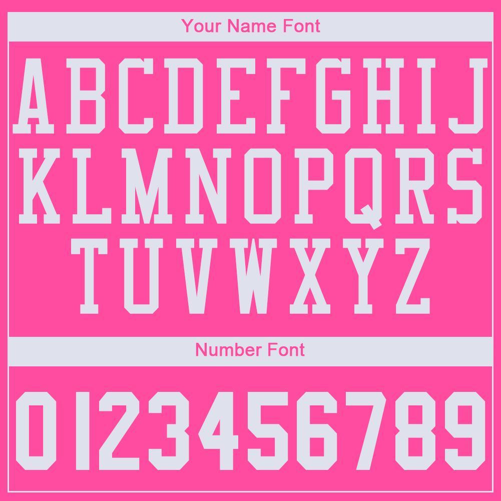 Custom Pink White Round Neck Basketball Jersey view 3