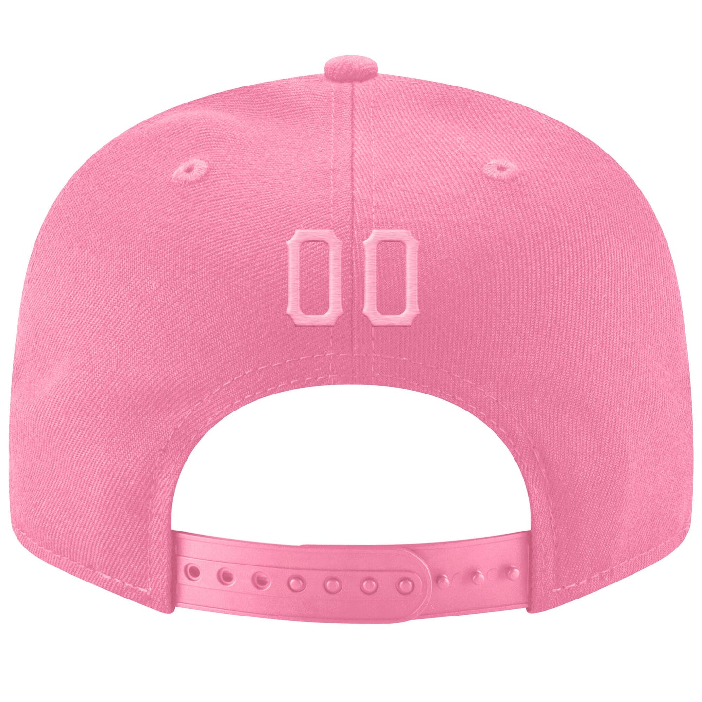Custom Pink Pink-White Stitched Adjustable Snapback Hat view 3