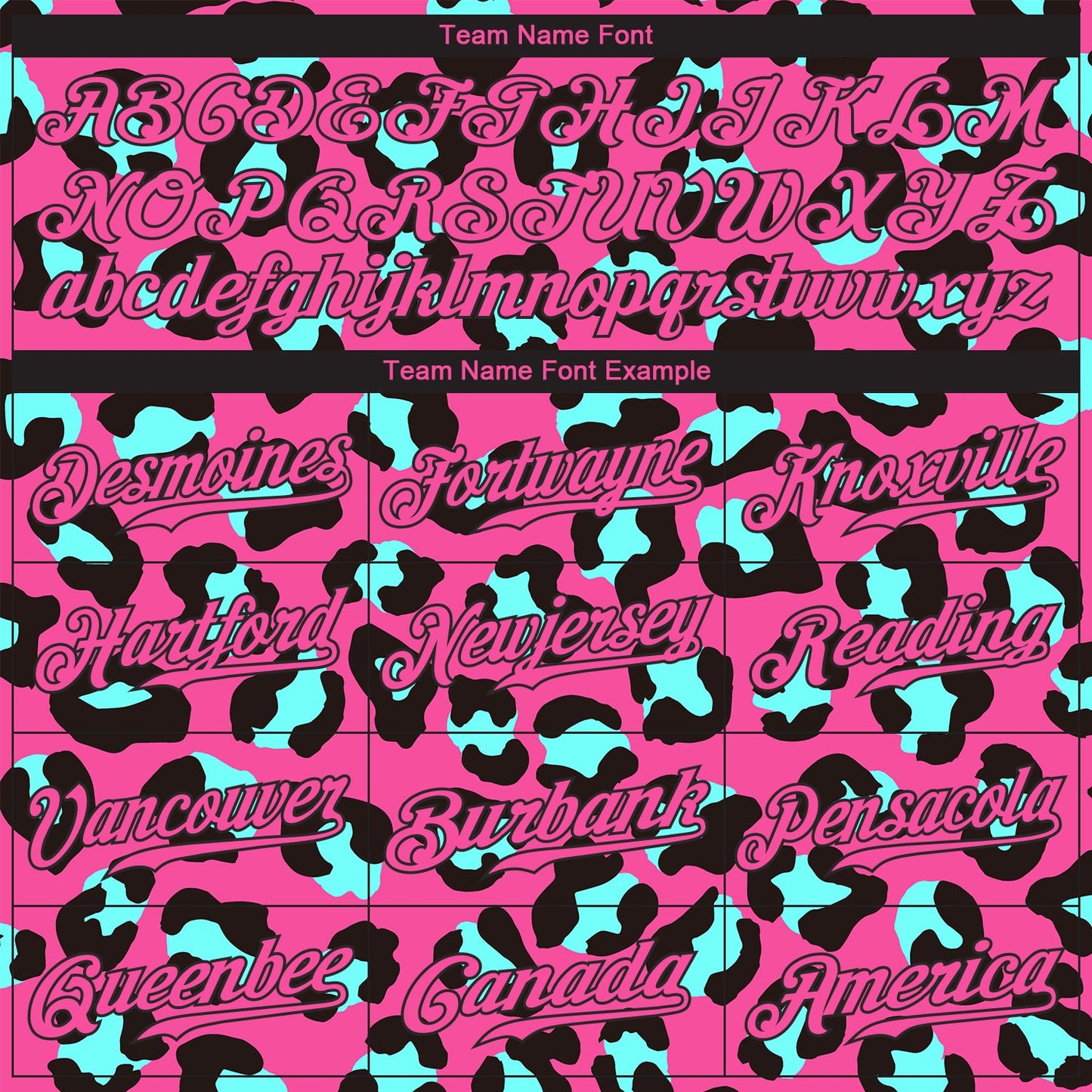 Custom Pink Pink-Black 3D Pattern Design Leopard Authentic Baseball Jersey view 4