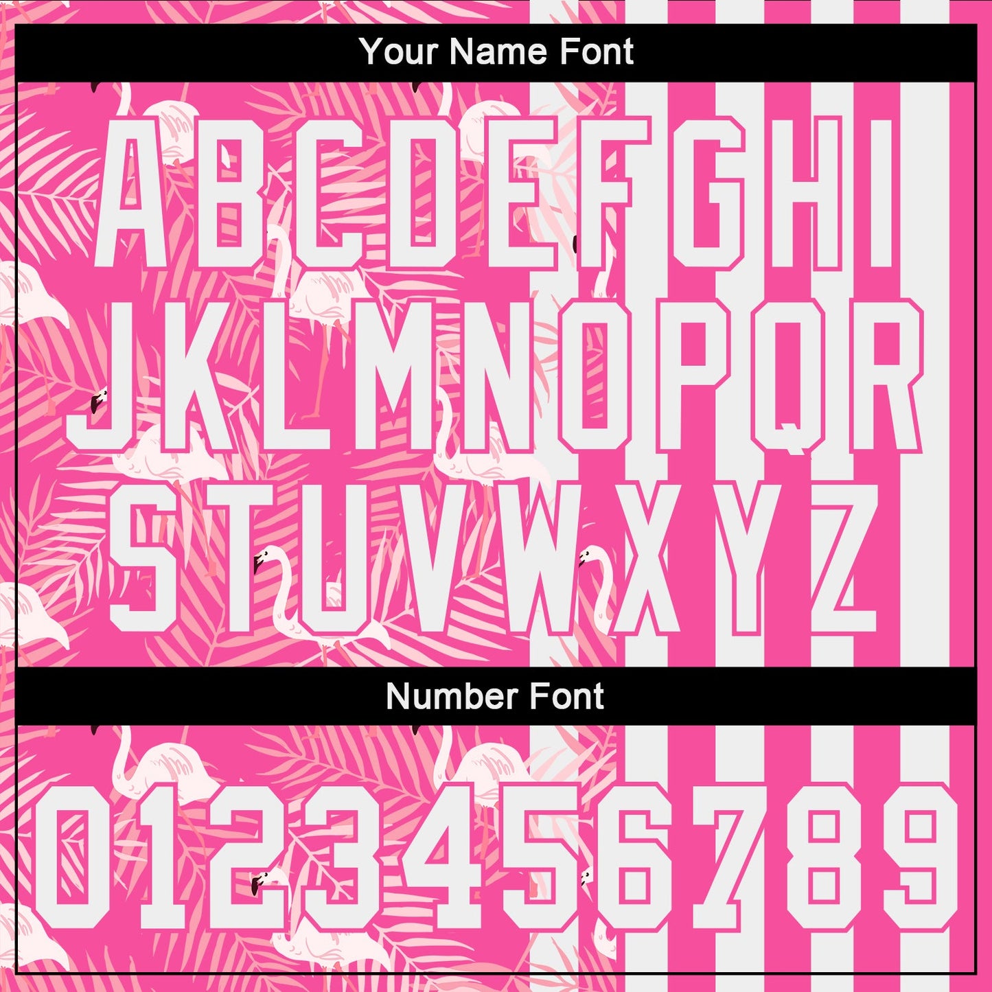 Custom Pink White 3D Pattern Design Tropical Palm Leaves And Famingo Authentic Baseball Jersey view 5