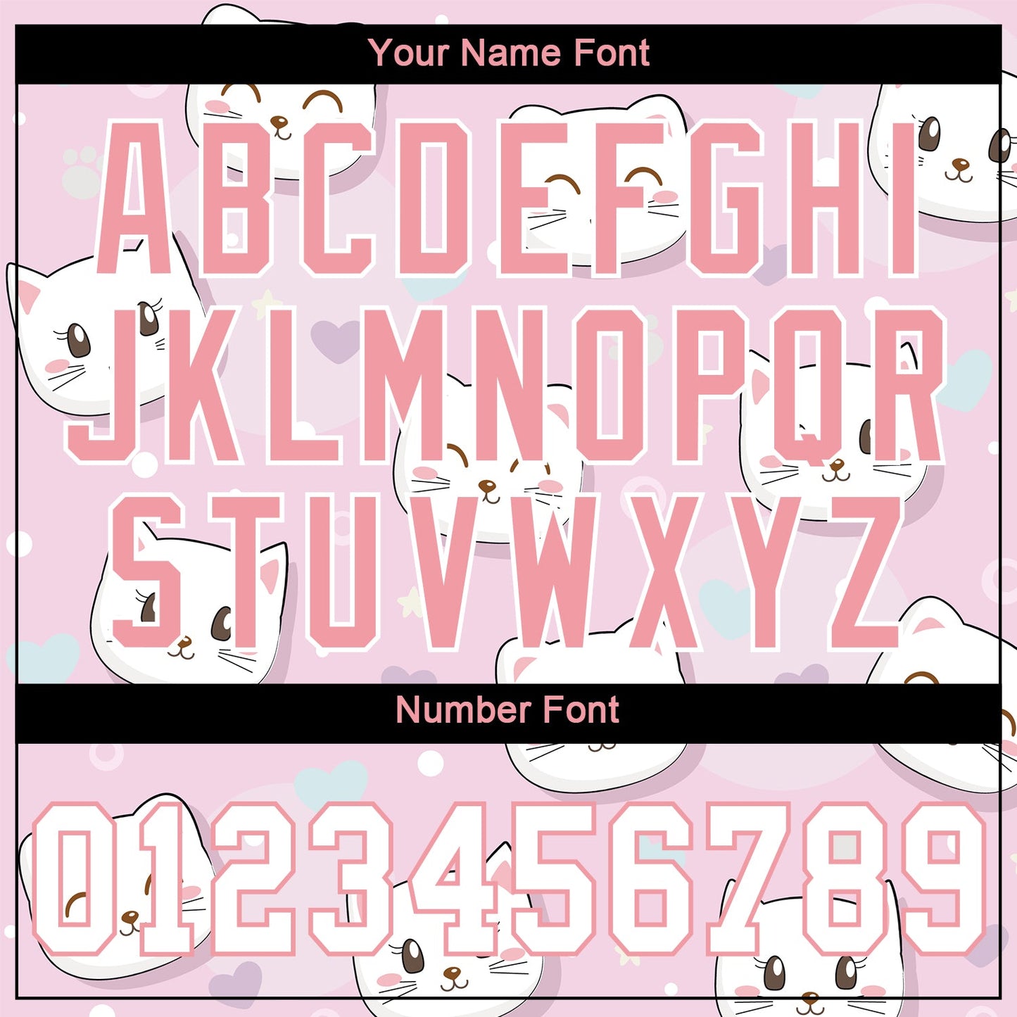 Custom Light Pink White-Light Pink 3D Pattern Design Cats Authentic Baseball Jersey view 5