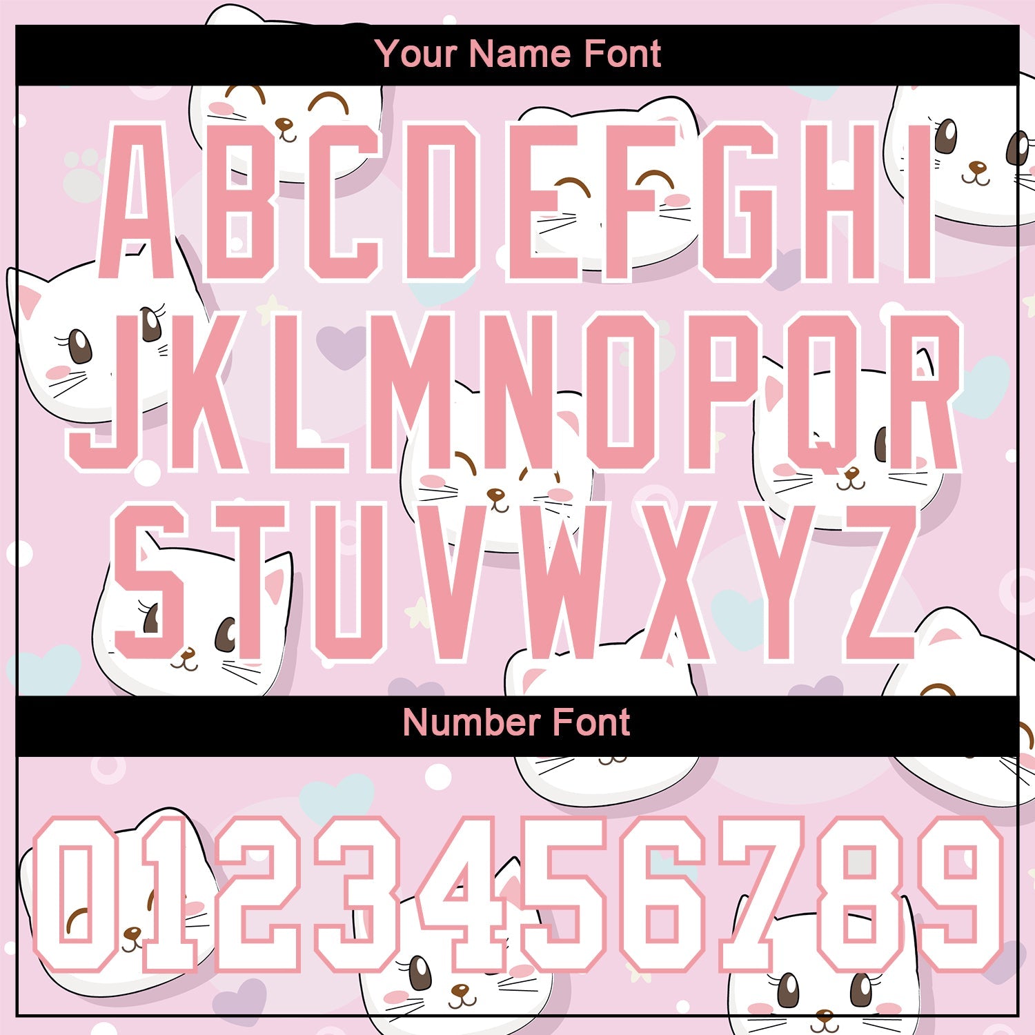 Custom Light Pink White-Light Pink 3D Pattern Design Cats Authentic Baseball Jersey view 5