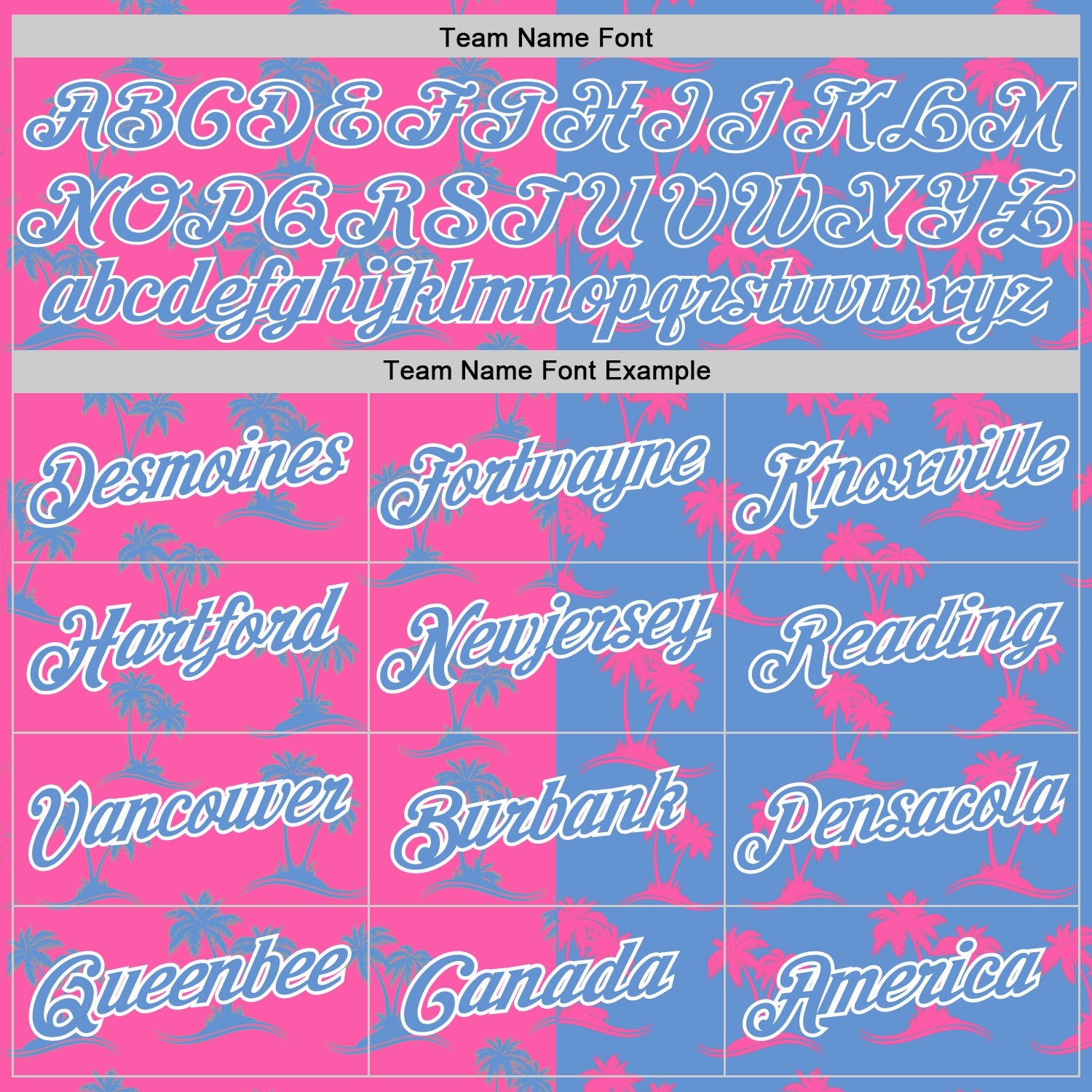 Custom Pink Light Blue-White 3D Pattern Hawaii Palm Trees Authentic Basketball Jersey view 4
