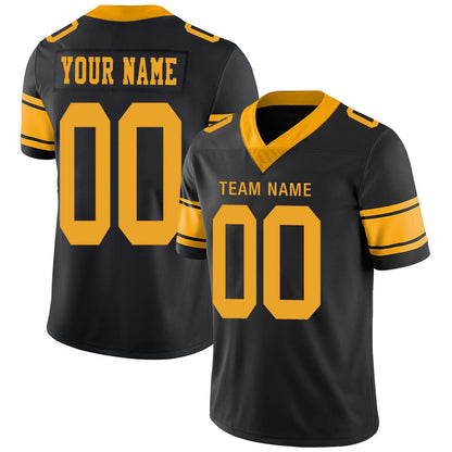 Custom P.Steelers Stitched American Football Jerseys Personalize Birthday Gifts Black Jersey - Main View