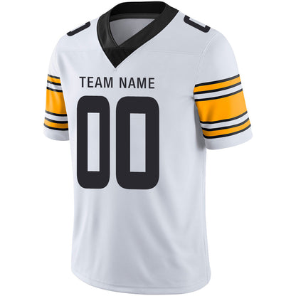 Custom P.Steelers Stitched American Football Jerseys Personalize Birthday Gifts White Jersey view 4