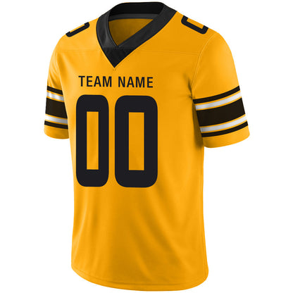 Custom P.Steelers Stitched American Football Jerseys Personalize Birthday Gifts Yellow Jersey view 4
