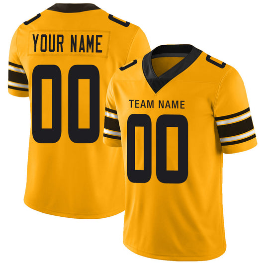 Custom P.Steelers Stitched American Football Jerseys Personalize Birthday Gifts Yellow Jersey - Main View