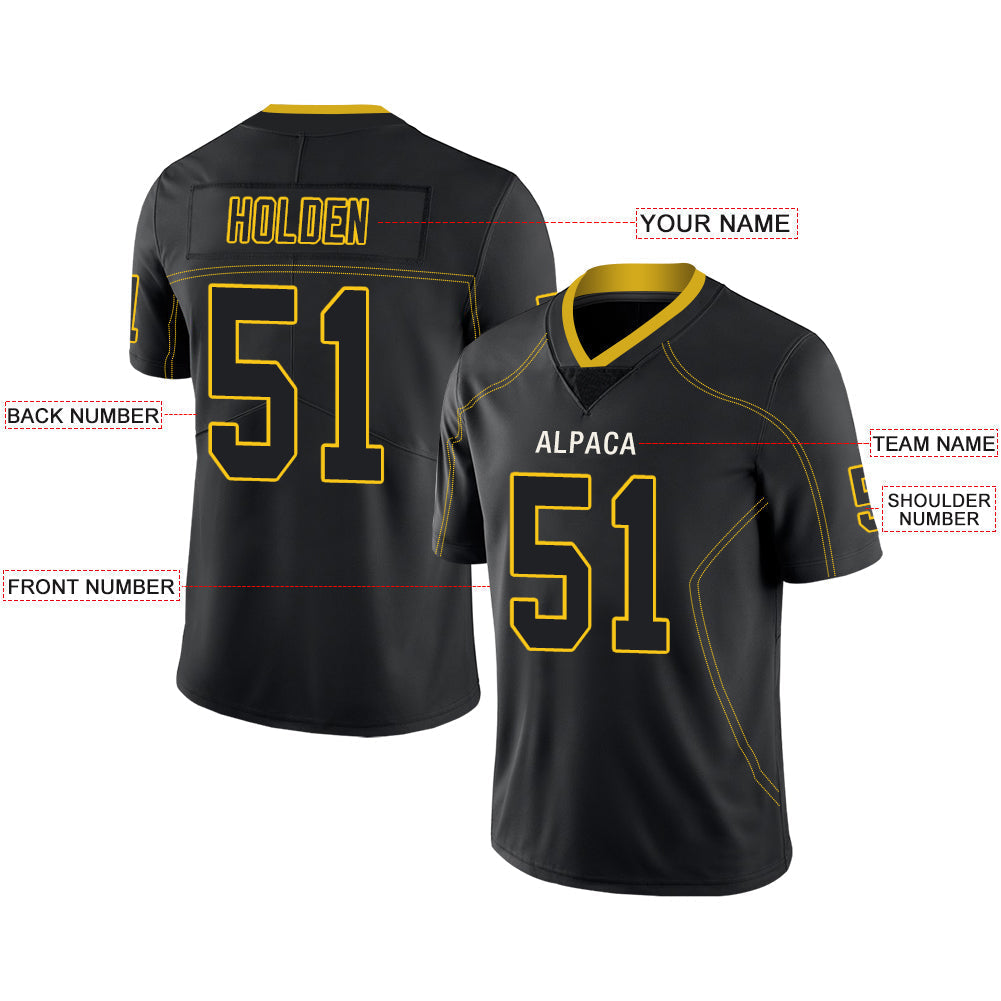 Custom P.Steelers Stitched American Football Jerseys Personalize Birthday Gifts Black Jersey view 2