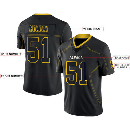 Custom P.Steelers Stitched American Football Jerseys Personalize Birthday Gifts Black Jersey view 2