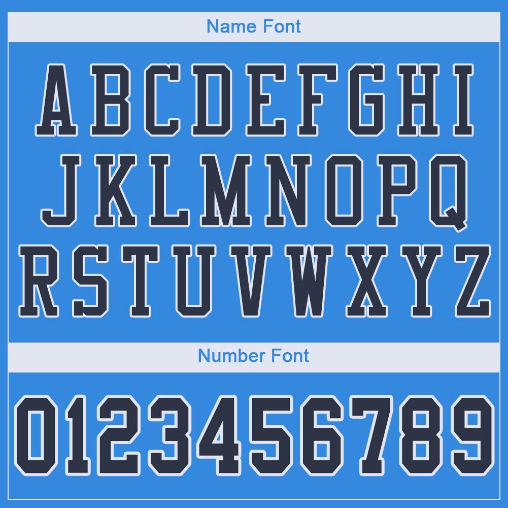 Custom Powder Blue Navy-White Mesh Authentic Football Jersey view 5