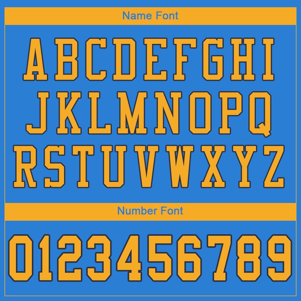 Custom Powder Blue Gold-Navy Mesh Authentic Football Jersey view 5