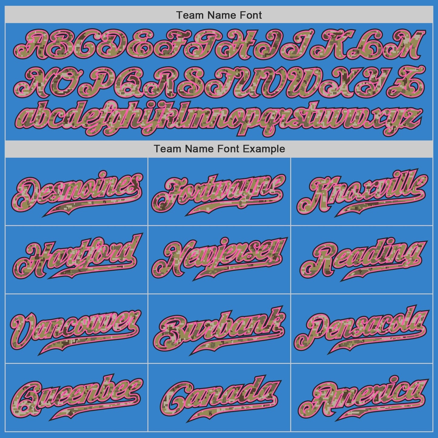 Custom Powder Blue Camo-Pink Authentic Baseball Jersey view 4
