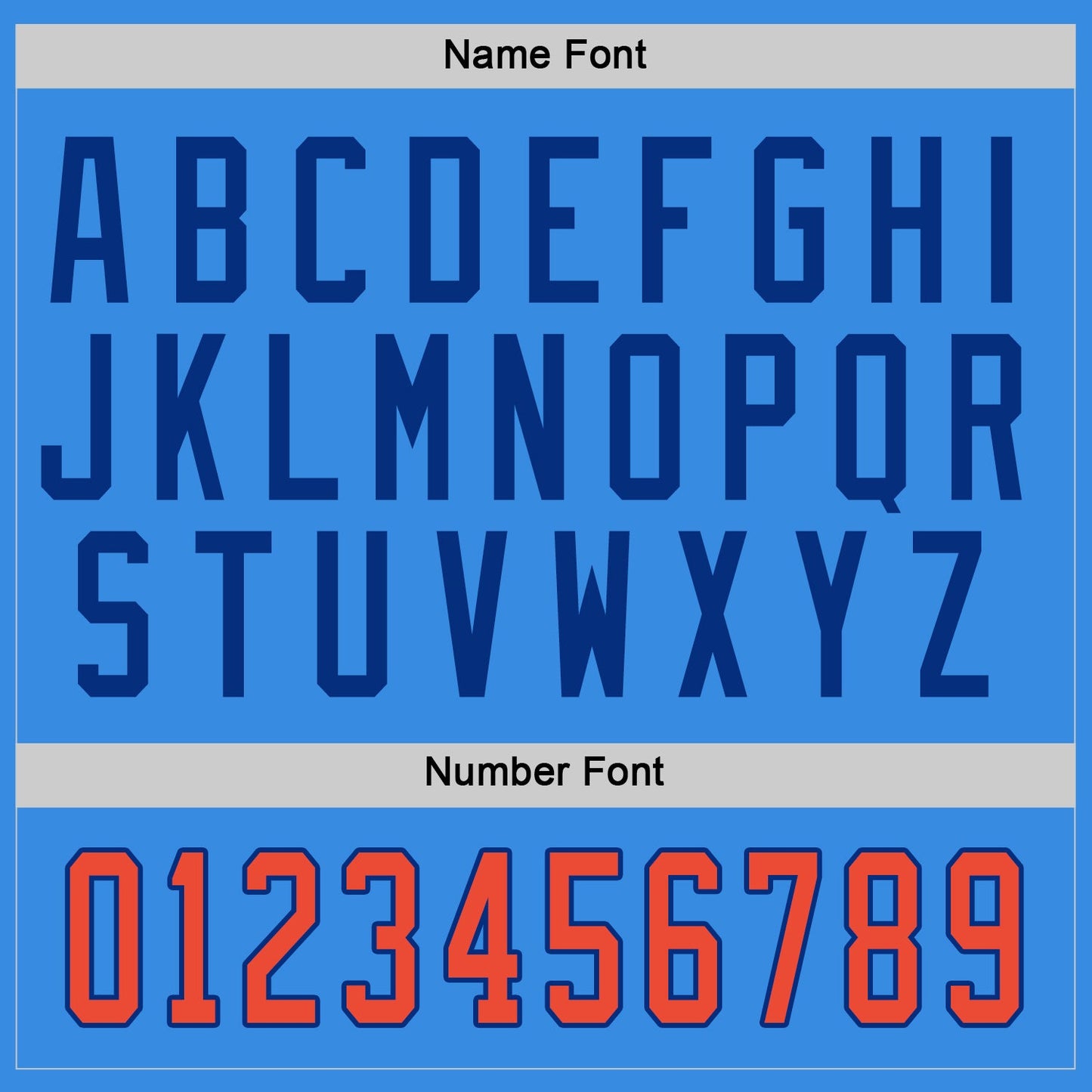 Custom Powder Blue Orange-Royal Hockey Jersey view 3