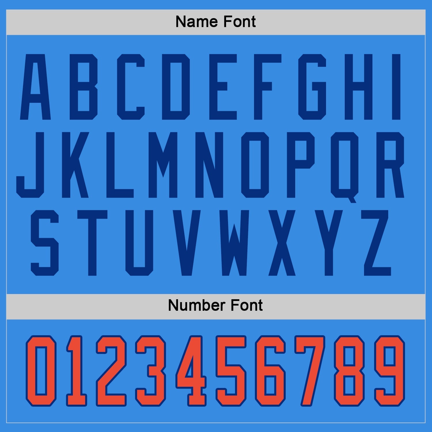 Custom Powder Blue Orange-Royal Hockey Jersey view 3