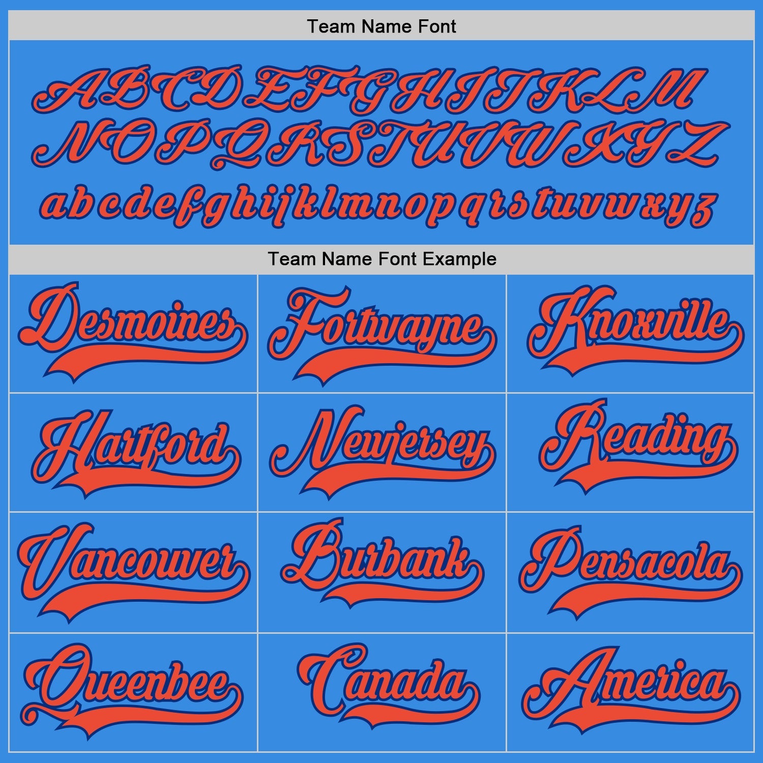 Custom Powder Blue Orange-Royal Hockey Jersey view 4