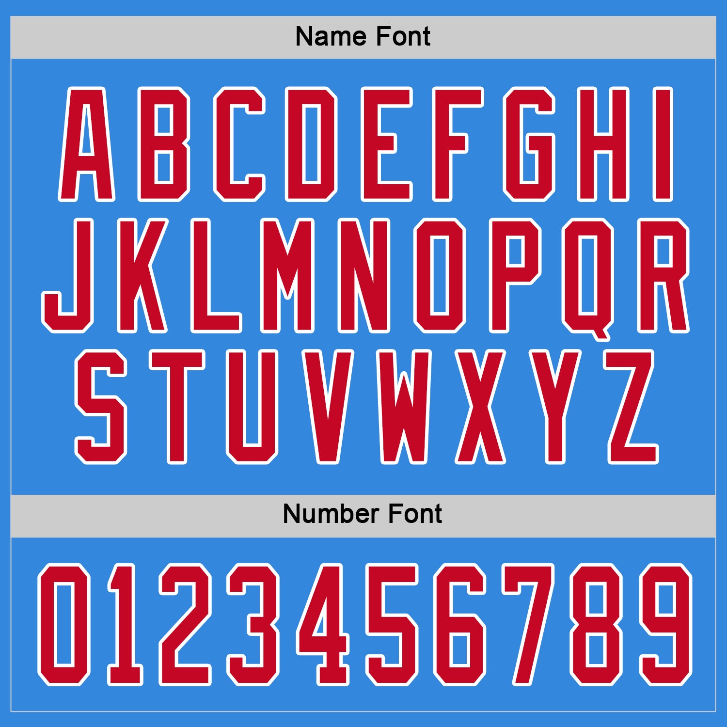 Custom Powder Blue Red-White Hockey Jersey view 3