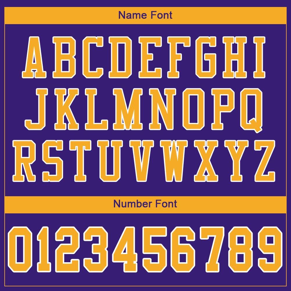 Custom Purple Gold-White Mesh Authentic Football Jersey view 5