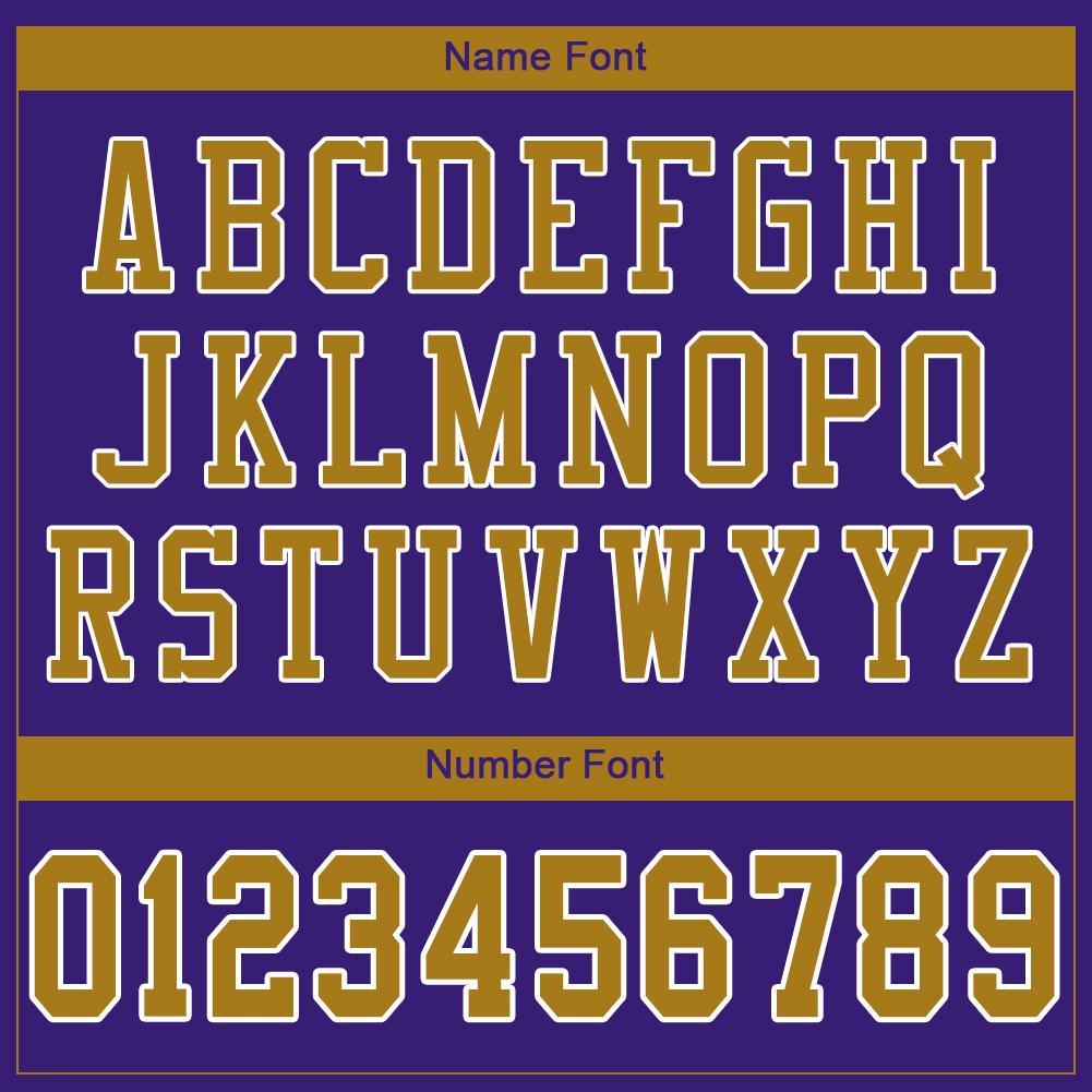 Custom Purple Old Gold-White Mesh Authentic Football Jersey view 5