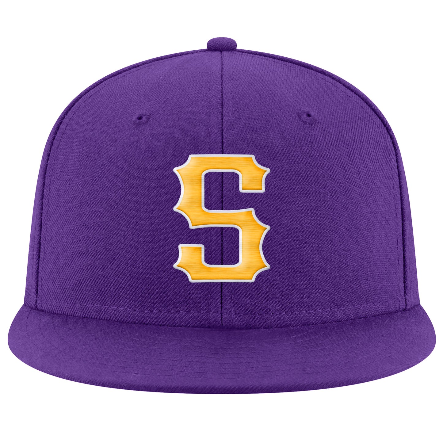 Custom Purple Gold-White Stitched Adjustable Snapback Hat view 2
