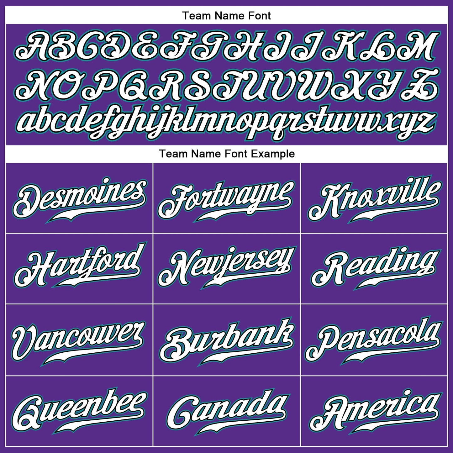 Custom Purple Black Pinstripe White-Teal Authentic Baseball Jersey view 4