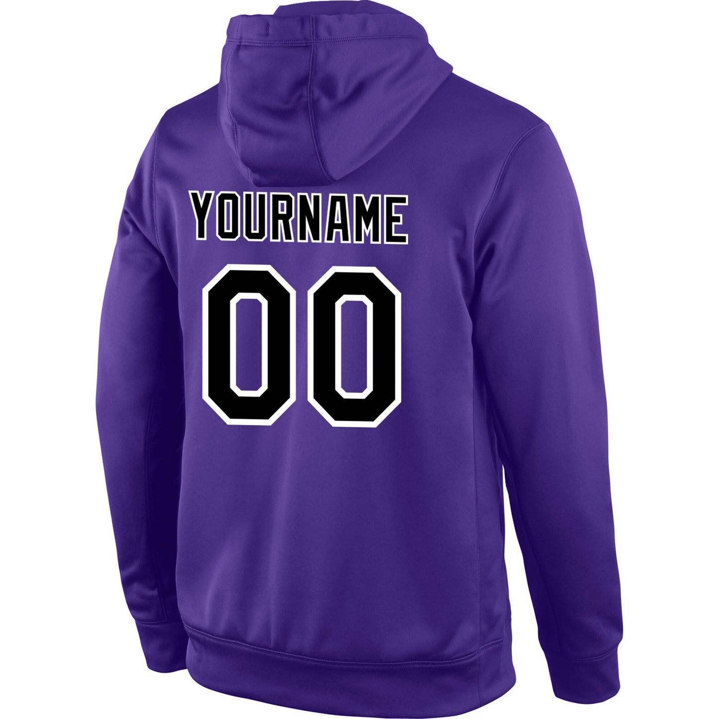 Custom Stitched Purple Black-Gray Sports Pullover Sweatshirt Hoodie view 3