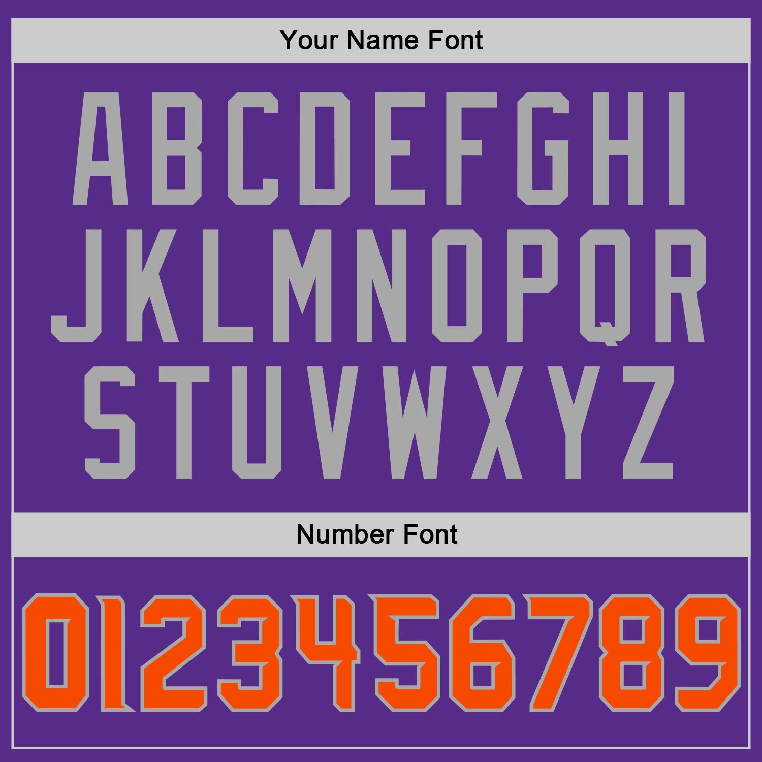 Custom Purple Orange-Gray Performance T-Shirt view 3