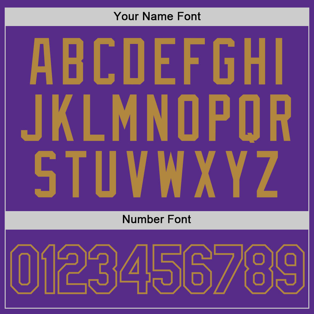Custom Purple Purple-Old Gold Performance T-Shirt view 3