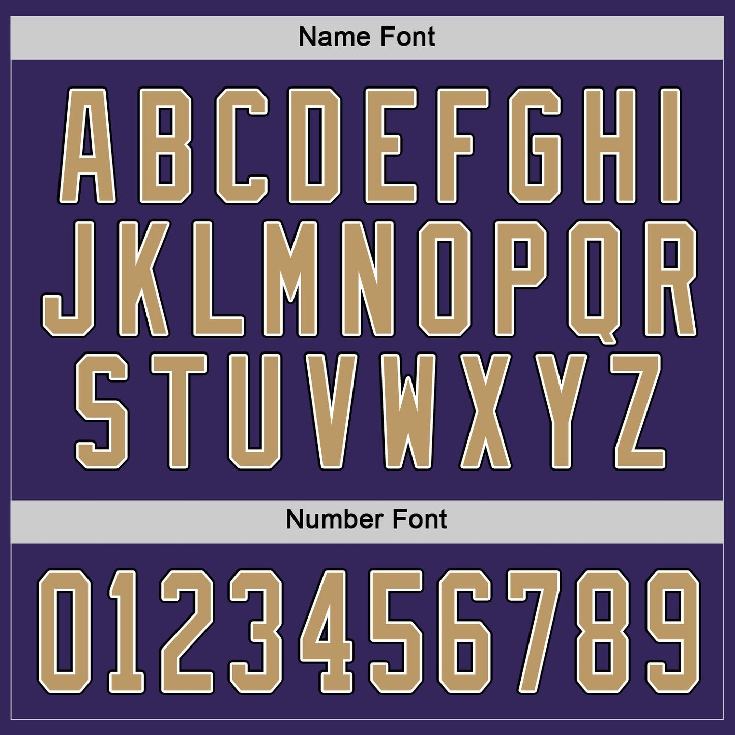 Custom Purple Old Gold-Black Hockey Jersey view 3