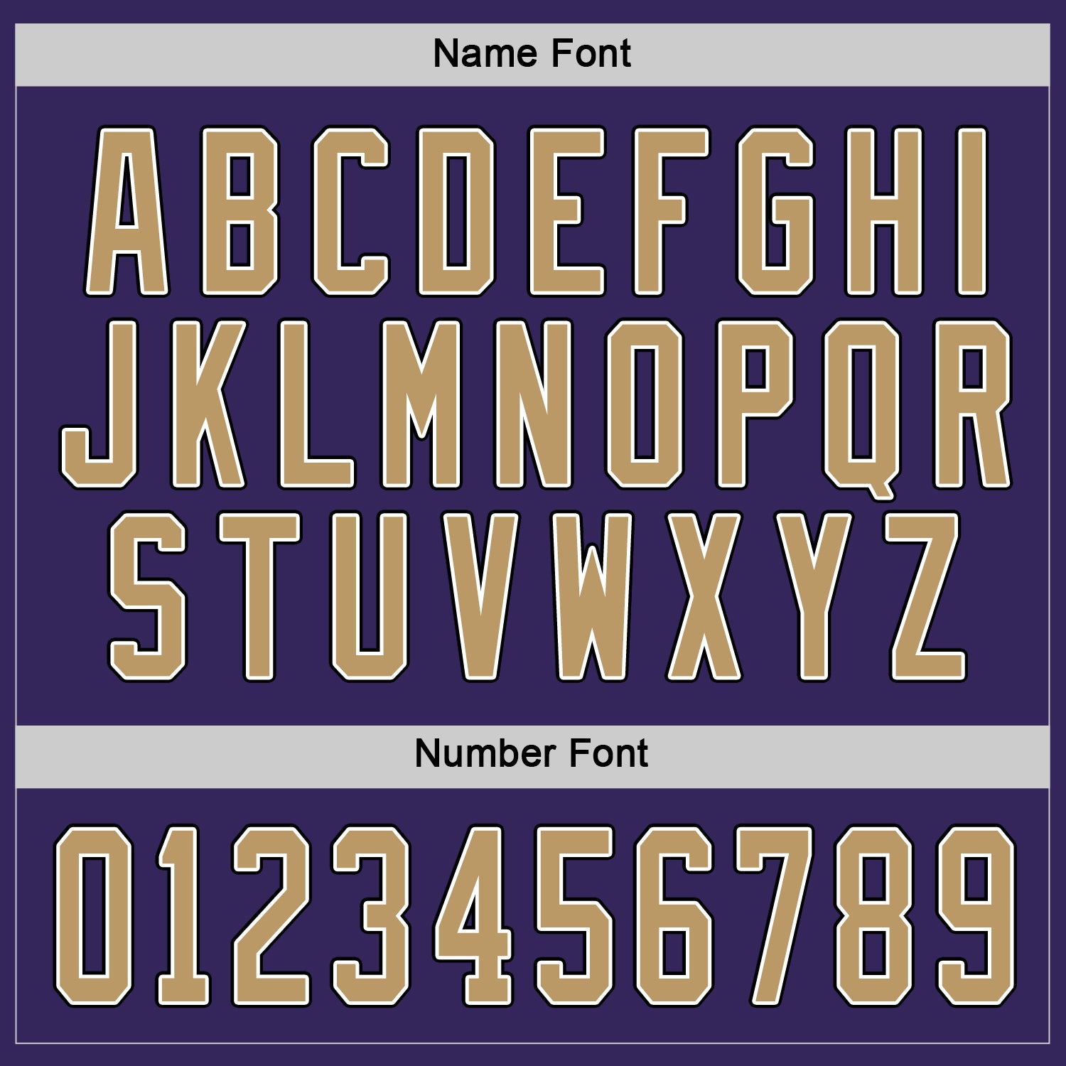 Custom Purple Old Gold-Black Hockey Jersey view 3