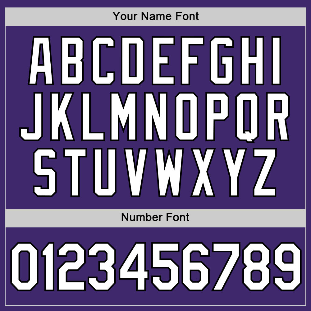Custom Purple White-Black Authentic Baseball Jersey view 5