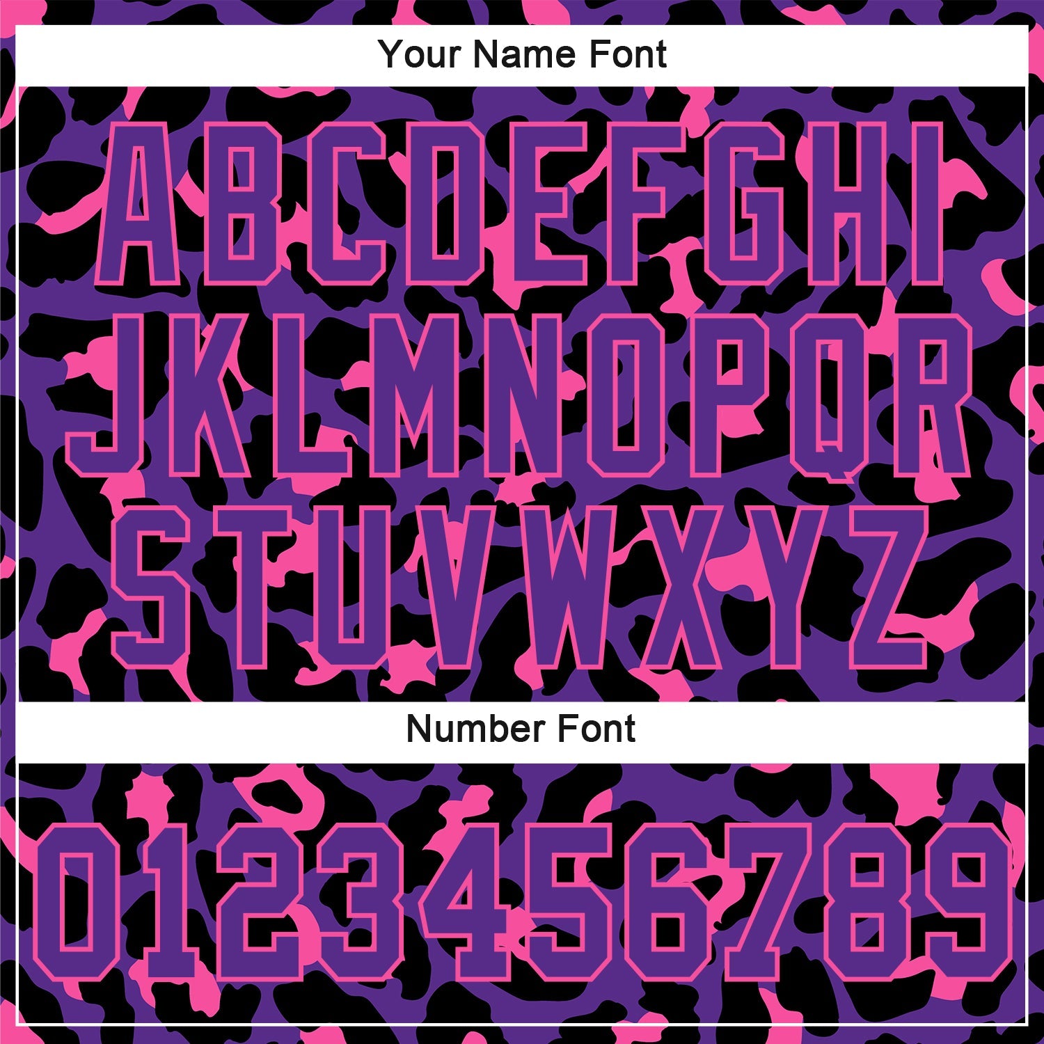 Custom Purple Purple-Pink 3D Pattern Design Leopard Authentic Baseball Jersey view 5