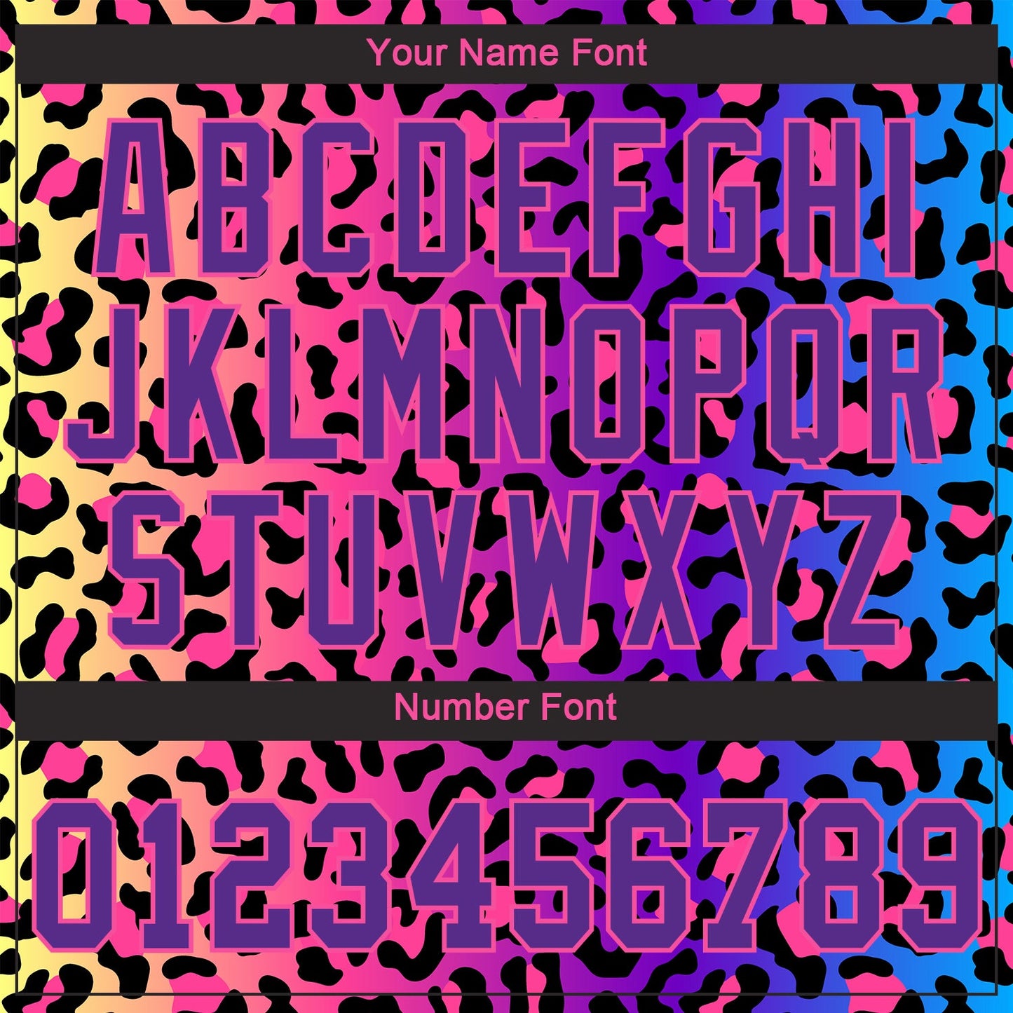 Custom Purple Purple-Pink 3D Pattern Design Leopard Authentic Baseball Jersey view 5