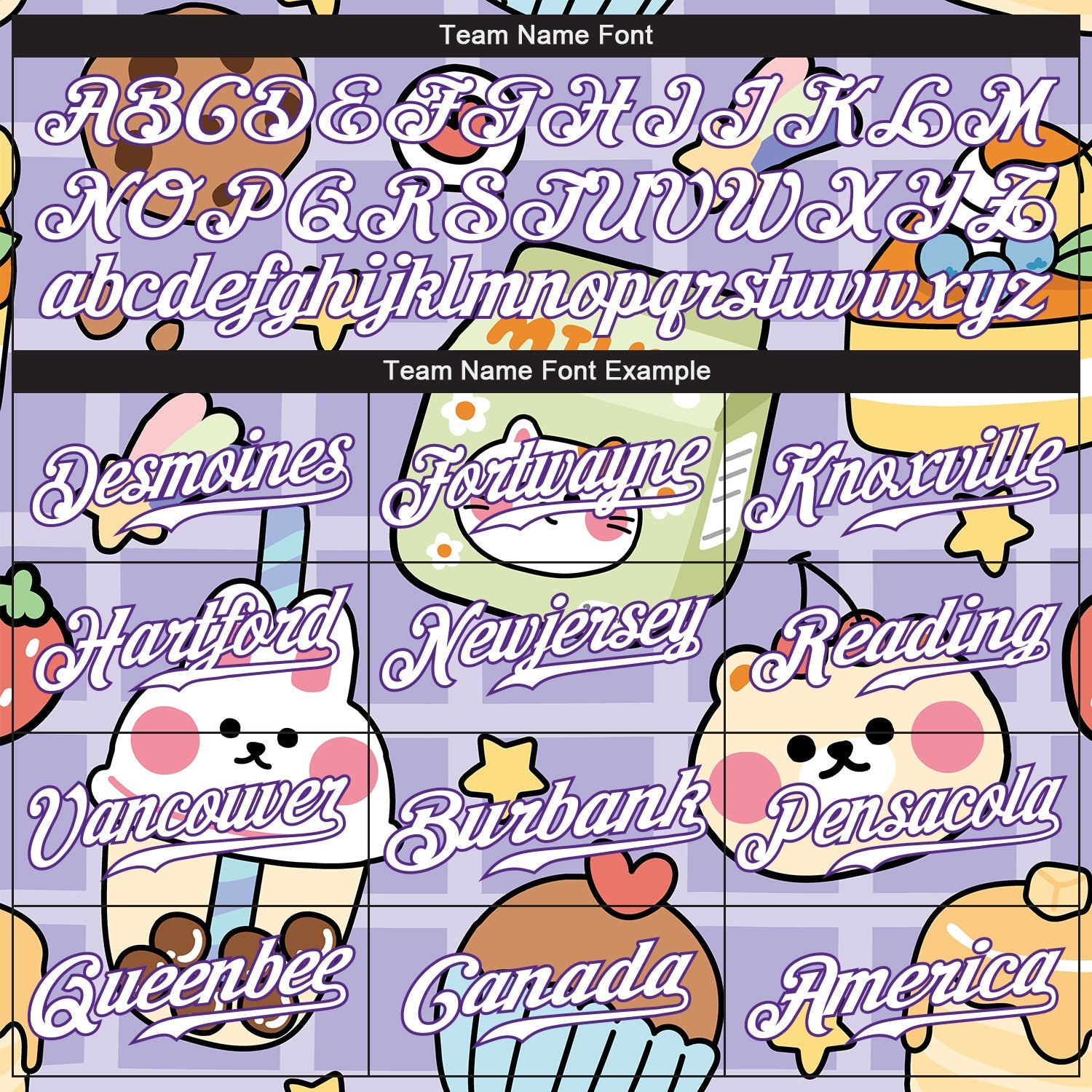 Custom Purple White-Purple 3D Pattern Design Sticker Cartoons Authentic Baseball Jersey view 4