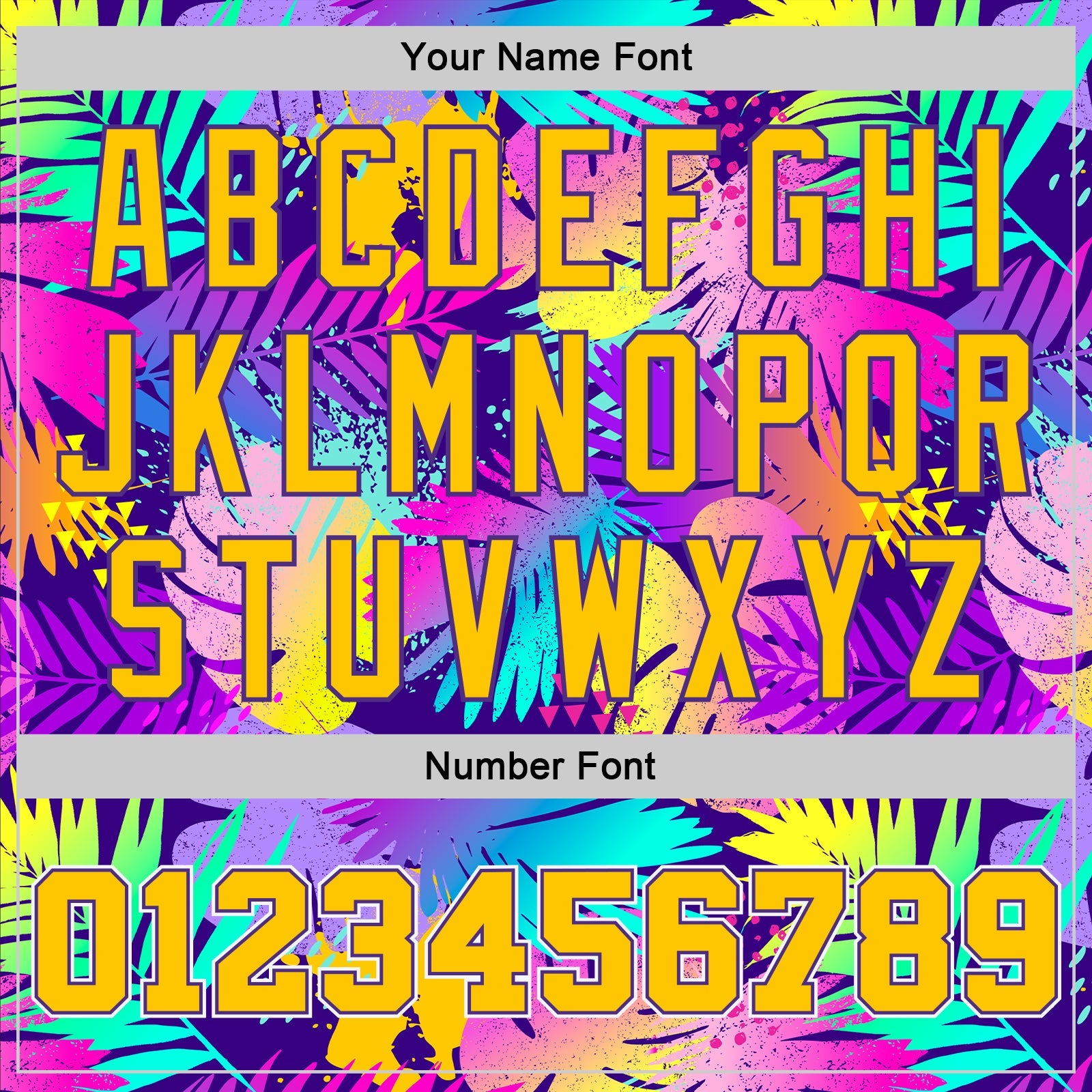 Custom Purple Gold-White 3D Pattern Tropical Hawaii Plants Authentic Basketball Jersey view 4