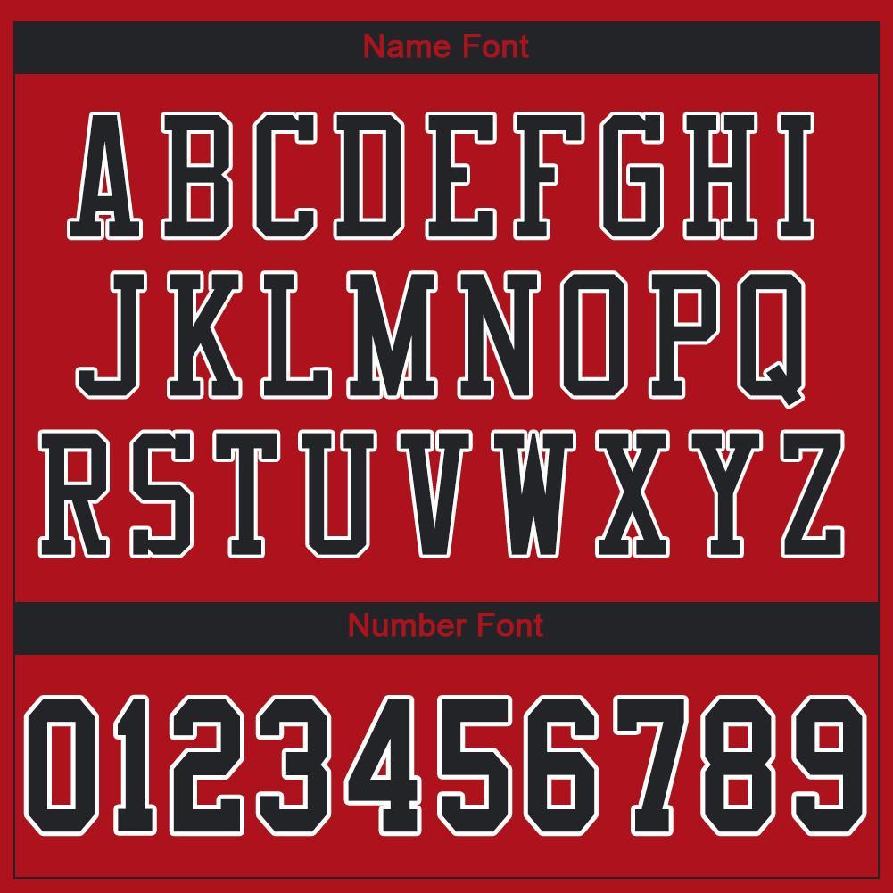 Custom Red Black-White Mesh Authentic Football Jersey view 5